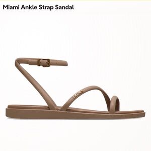 CROCS Women's Milk Chocolate Ankle Strap Sandals